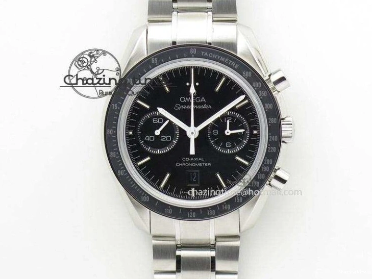 0507 Elegant Speedmaster Racing Master SS HRF 1:1 Best Edition White Dial on SS Bracelet A 7864